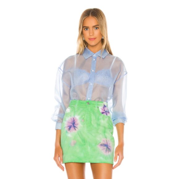 MSGM Tops - MSGM Camicia Shirt IN SKY button up top